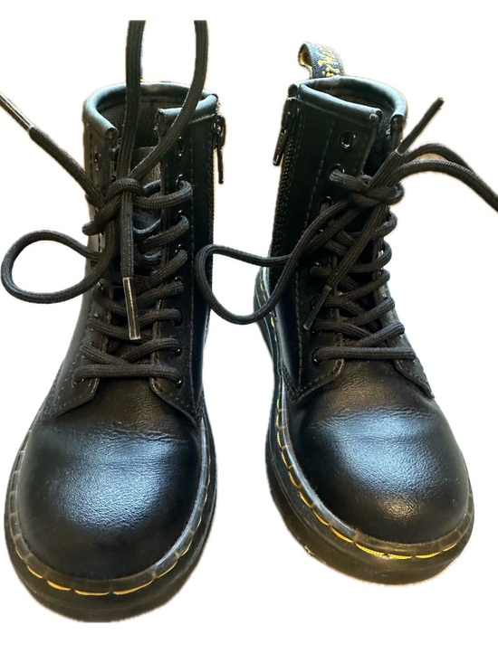 Dr. Martens Other - Dr. Martens Kids Black Lace-Up Boots with Yellow Stitching